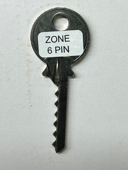 Zone 6 pin euro bump key